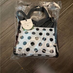 Kate Spade Black and White Polka Dot Tote
